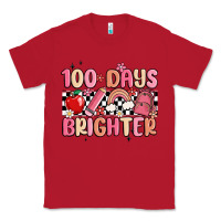 Red 100 days brighter Classic Tee - MaliasSmallBusiness