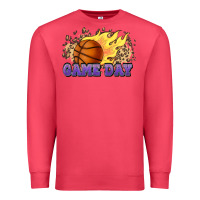 Cardinal game day basketball leopard flames fireball Premium Sweatshirt - HowdyJamesFarm