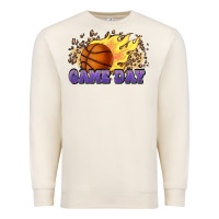 Sandshell game day basketball leopard flames fireball Premium Sweatshirt - HowdyJamesFarm