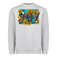 Heather Grey choose joy Heavyweight Sweatshirt - NancyCooperArtShop