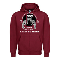 Burgundy Guns - When guns are outlawed I'll be outlaw Zipper Hoodie - Bettercallsaul