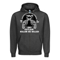 Charcoal Heather Guns - When guns are outlawed I'll be outlaw Zipper Hoodie - Bettercallsaul