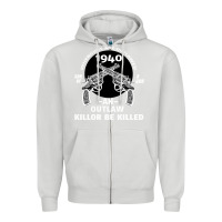 Dove Grey Guns - When guns are outlawed I'll be outlaw Zipper Hoodie - Bettercallsaul