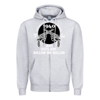 Heather Grey Guns - When guns are outlawed I'll be outlaw Zipper Hoodie - Bettercallsaul