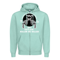Seafoam Guns - When guns are outlawed I'll be outlaw Zipper Hoodie - Bettercallsaul