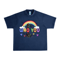 Navy be who you are Urban Heavy Tee - MaliasSmallBusiness