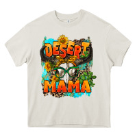 Cream desert mama   leopard Heavy Core Tee - AdoDesignShop