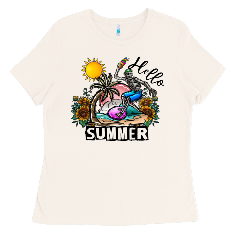 Hello Summer Ladies Tee by CowhideDigitalArt | Teevron