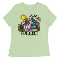 Matcha hello summer Ladies Tee - CowhideDigitalArt