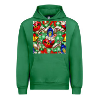 Emerald christmas coffee cups bell and candy cane with leopard and plaid Urban Hoodie - BundleAndBundleShop