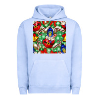 Pigment Grape Ice christmas coffee cups bell and candy cane with leopard and plaid Urban Hoodie - BundleAndBundleShop