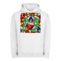 Pigment Lunar Rock christmas coffee cups bell and candy cane with leopard and plaid Urban Hoodie - BundleAndBundleShop