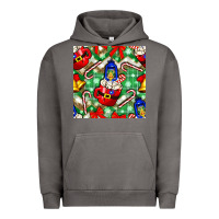 Christmas Coffee Cups Bell And Candy Cane With Leopard And Plaid Urban Hoodie | Teevron