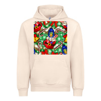 Sandshell christmas coffee cups bell and candy cane with leopard and plaid Urban Hoodie - BundleAndBundleShop