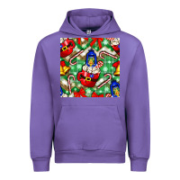 Tulip christmas coffee cups bell and candy cane with leopard and plaid Urban Hoodie - BundleAndBundleShop