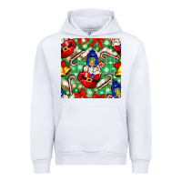 White christmas coffee cups bell and candy cane with leopard and plaid Urban Hoodie - BundleAndBundleShop