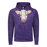 Cloud Purple charolais calf face Vintage Hoodie - LillyAllenDesigns