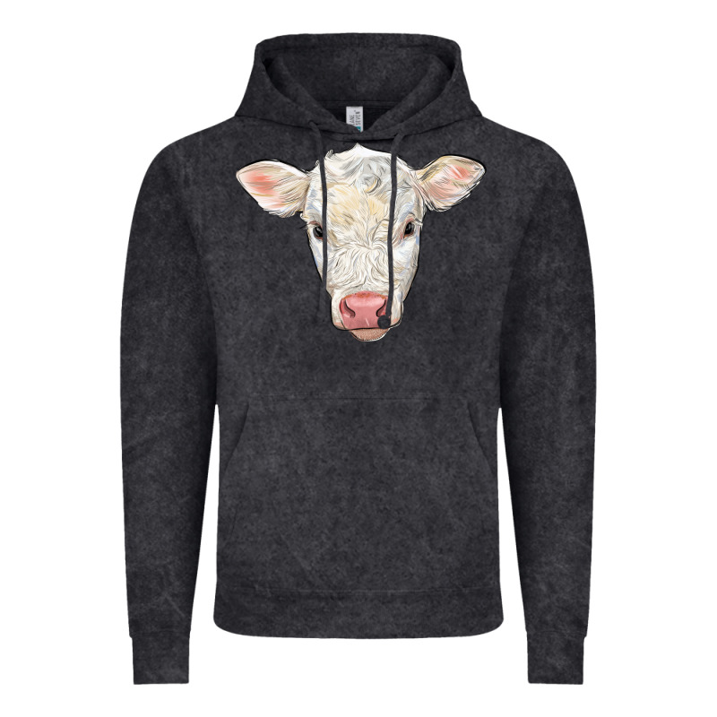 Charolais Calf Face Vintage Hoodie by LillyAllenDesigns | Teevron