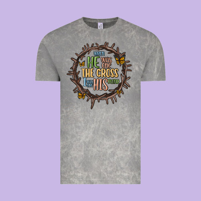 When He Was One The Cross I Was One His Mind Vintage Tee Designed By Maliassmallbusiness