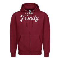 Burgundy We Are Family (Family / Father / Mother / Children) Zipper Hoodie - Bettercallsaul