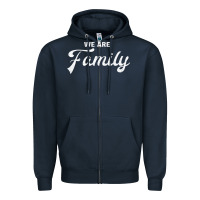 Navy We Are Family (Family / Father / Mother / Children) Zipper Hoodie - Bettercallsaul