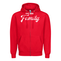 Red We Are Family (Family / Father / Mother / Children) Zipper Hoodie - Bettercallsaul