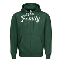 Sports Green We Are Family (Family / Father / Mother / Children) Zipper Hoodie - Bettercallsaul