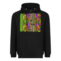 Black Mardi Gras brushstroke Heavyweight Hoodie - HowdyJamesFarm
