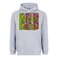 Heather Grey Mardi Gras brushstroke Heavyweight Hoodie - HowdyJamesFarm