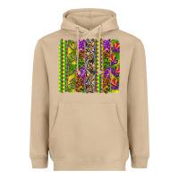 Mushroom Mardi Gras brushstroke Heavyweight Hoodie - HowdyJamesFarm
