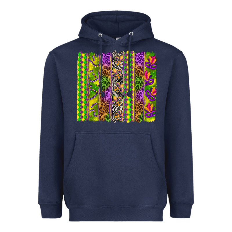 Mardi Gras Brushstroke Heavyweight Hoodie by HowdyJamesFarm | Teevron