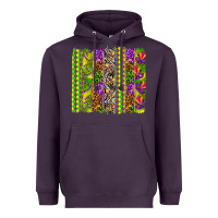 Plum Mardi Gras brushstroke Heavyweight Hoodie - HowdyJamesFarm