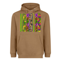 Toasted Coconut Mardi Gras brushstroke Heavyweight Hoodie - HowdyJamesFarm