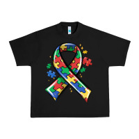 Black autism puzzle ribbon Urban Heavy Tee - MaliasSmallBusiness