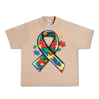Burro autism puzzle ribbon Urban Heavy Tee - MaliasSmallBusiness