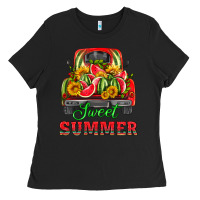 Black sweet summer watermelon and truck Ladies Tee - HRA Design Shop