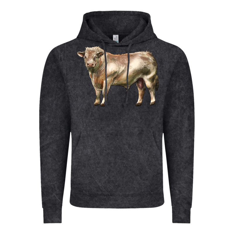 Charolais Bull Vintage Hoodie by LillyAllenDesigns | Teevron