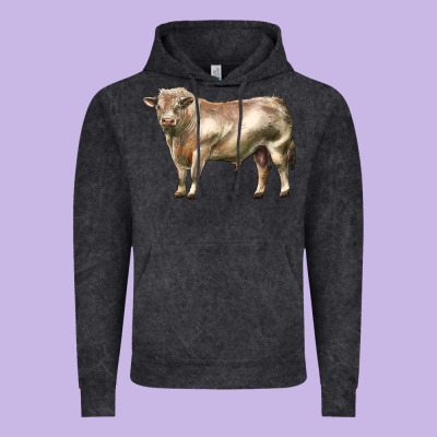 Charolais Bull Vintage Hoodie Designed By Lillyallendesigns