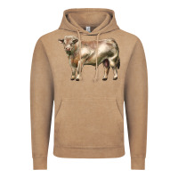 Vintage Coffee charolais bull Vintage Hoodie - LillyAllenDesigns