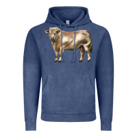 Vintage Denim charolais bull Vintage Hoodie - LillyAllenDesigns