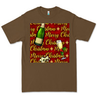 Cacao merry christmas champagne seamless pattern Premium Tee - BundleAndBundleShop