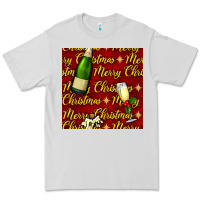 Dove Grey merry christmas champagne seamless pattern Premium Tee - BundleAndBundleShop