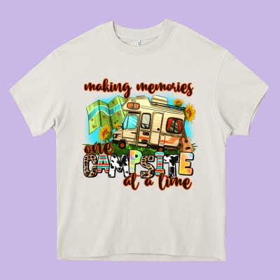 Making Memories One Campsite At A Time Heavy Core Tee Designed By Adodesignshop