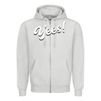 Dove Grey YEES! Zipper Hoodie - Bettercallsaul