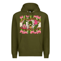 Army Green cactus gnomies Premium Hoodie - TumblerDesignByShophia