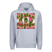 Heather Grey cactus gnomies Premium Hoodie - TumblerDesignByShophia