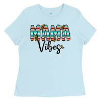 Baby Blue mama vibes Ladies Tee - CowhideDigitalArt