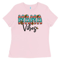 Bubblegum Pink mama vibes Ladies Tee - CowhideDigitalArt