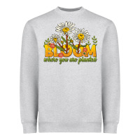 Heather Grey bloom where you are planted Heavyweight Sweatshirt - NancyCooperArtShop
