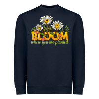 Navy bloom where you are planted Heavyweight Sweatshirt - NancyCooperArtShop